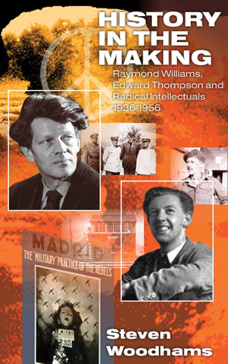 Book cover for "History in the Making" by Steven Woodhams featuring photographs and text on orange background.