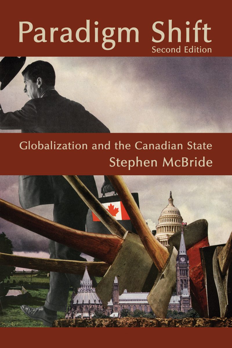 Paradigm Shift Second Edition book cover featuring a person in profile with Canadian and parliamentary imagery.