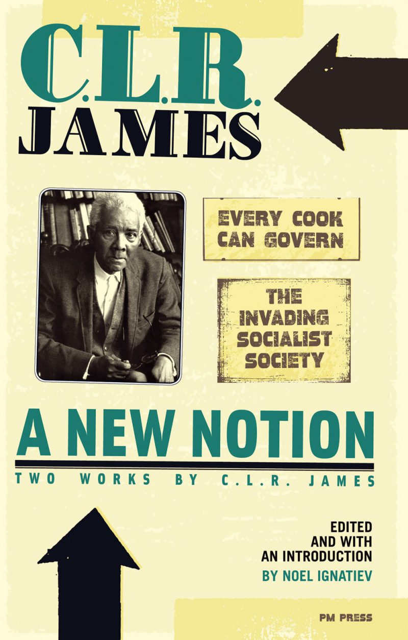 Book cover for "A New Notion" by C.L.R. James, featuring a black and white portrait and publication details on cream background.