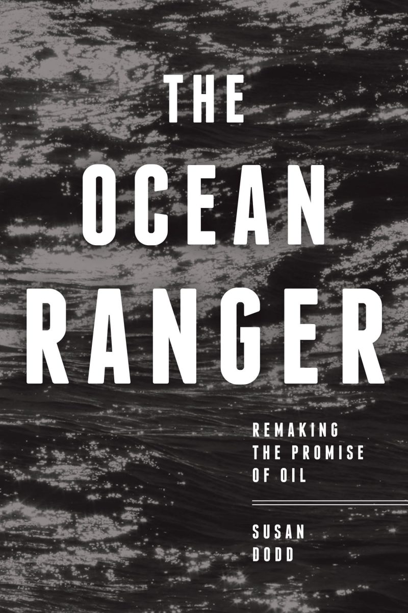Book cover of "The Ocean Ranger" by Susan Dodd, featuring white text on a dark, textured ocean water background.
