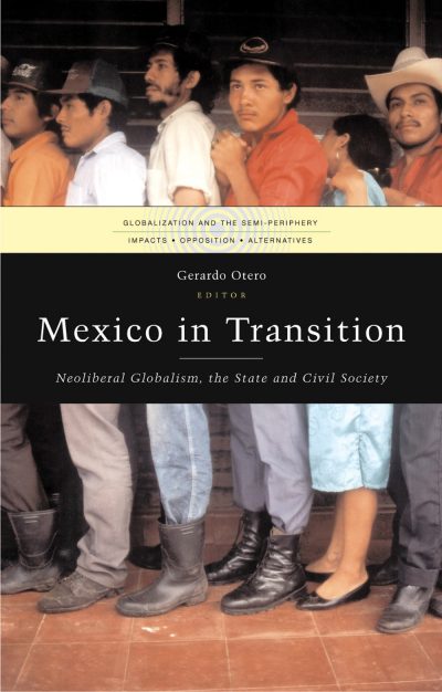Book cover showing people in cowboy hats and boots standing together, titled "Mexico in Transition" by Gerardo Otero.