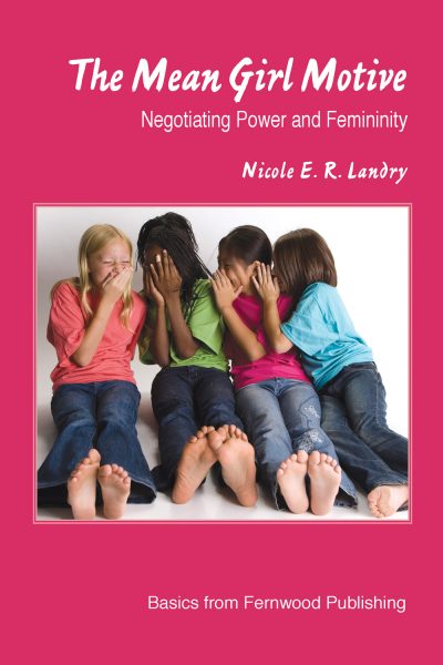 Book cover with pink background featuring four young people sitting together with hands near faces, wearing colorful shirts and jeans.