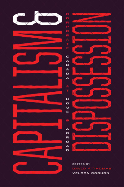 Book cover for "Corporate Canada at Home and Abroad" edited by David P. Thomas and Veldon Coburn, featuring bold red text on dark purple background.