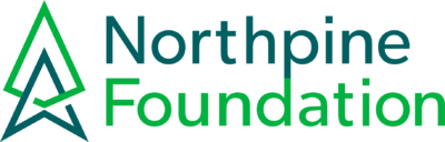 Northpine Foundation logo with green geometric star and triangle design